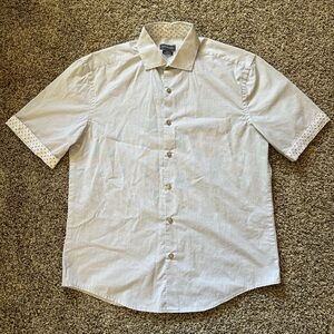 Van Heusen Men’s short sleeve shirt slim fit wrinkle free medium light grey